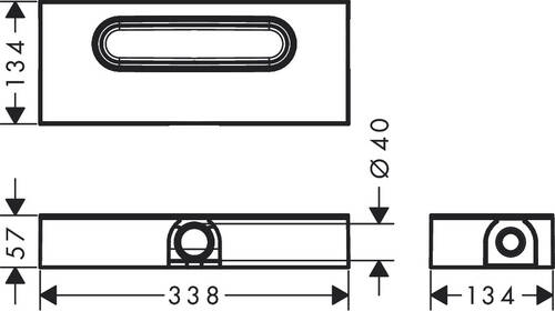 Hansgrohe uBox Universal Lineer Duş Kanalları için Düz Kurulum 40 Çıkışlı 01000180 - 3