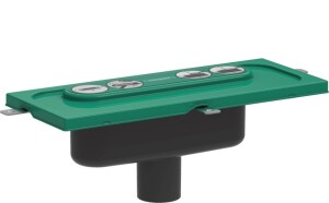 Hansgrohe uBox Universal Lineer Duş Kanalları için Standart Kurulum 50 Çıkışlı Dikey Montaj 01002180 - 1