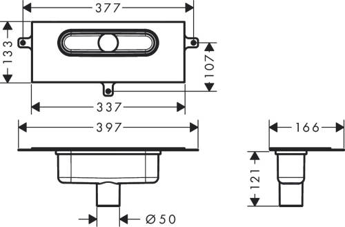 Hansgrohe uBox Universal Lineer Duş Kanalları için Standart Kurulum 50 Çıkışlı Dikey Montaj 01002180 - 2
