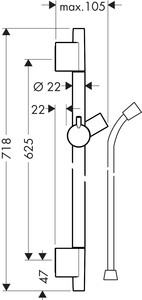 Hansgrohe Unica'S Puro Duş Tiji 65 cm 28632000 - 2