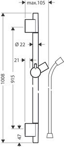 Hansgrohe Unica'S Puro Duş Tiji 90 cm 28631000 - 2