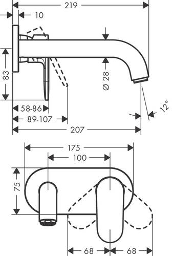 Hansgrohe Vernis Blend Ankastre Lavabo Bataryası 71576000 - 2