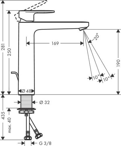 Hansgrohe Vernis Blend Çanak Lavabo Bataryası 71552000 - 2