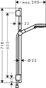Hansgrohe Vernis Blend Duş Seti Mat Siyah 26422670 - 2
