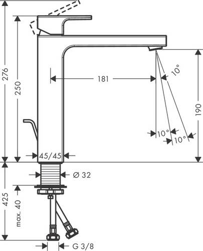 Hansgrohe Vernis Shape Çanak Lavabo Bataryası 71562000 - 2