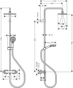 Hansgrohe Vernis Shape Termostatik Duş Kolonu 26286000 - 3