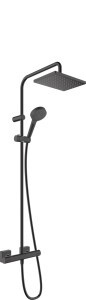 Hansgrohe Vernis Shape Termostatik Duş Kolonu EcoSmart Mat Siyah 26097670 - 1