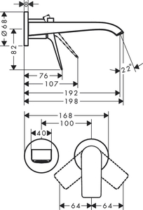 Hansgrohe Vivenis Ankastre Lavabo Bataryası Krom 75050000 - 3