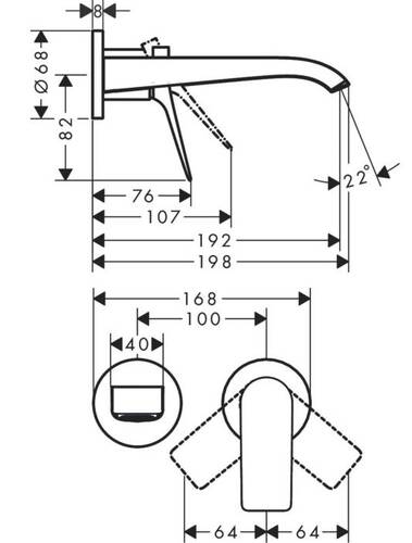 Hansgrohe Vivenis Ankastre Lavabo Bataryası -Mat Siyah 75050670 - 4