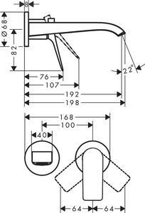 Hansgrohe Vivenis Ankastre Lavabo Bataryası Şelale Akışlı-Mat Beyaz 75050700 - 3