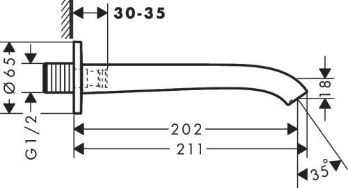 Hansgrohe Vivenis Küvet Gagası 75410000 - 2