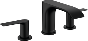 Hansgrohe Vivenis Üç Delikli Lavabo Bataryası Şelale Akışlı Mat Siyah 75033670 - 1