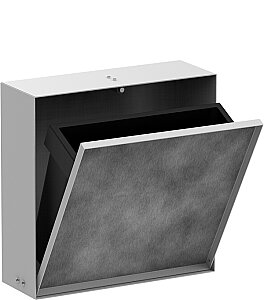 Hansgrohe XtraStoris Rock Ankastre Çöp Kovası Seramik Kaplanabilir Kapak Mat Beyaz 56089700 - Hansgrohe
