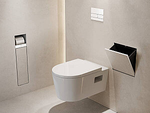 Hansgrohe XtraStoris Rock Ankastre Çöp Kovası Seramik Kaplanabilir Kapak Mat Beyaz 56089700 - 2