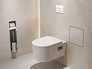 Hansgrohe XtraStoris Rock Ankastre Çöp Kovası Seramik Kaplanabilir Kapak Mat Beyaz 56089700 - 3
