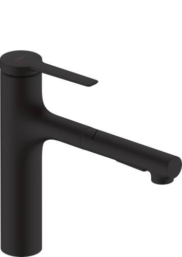 Hansgrohe Zesis M33 Eviye Bataryası Çekilebilir El Duşu 2jet Mat Siyah 74801670 - 1