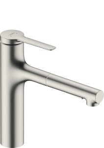 Hansgrohe Zesis M33 Eviye Bataryası Çekilebilir El Duşu 2jet Paslanmaz Çelik 74801800 - 1