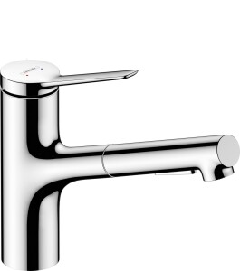 Hansgrohe Zesis M33 Eviye Bataryası Çekilebilir El Duşu 2jet sBox ile 74803000 - 1