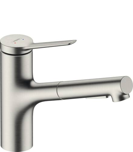 Hansgrohe Zesis M33 Eviye Bataryası Çekilebilir El Duşu 2jet sBox ile Paslanmaz Çelik 74803800 - 1
