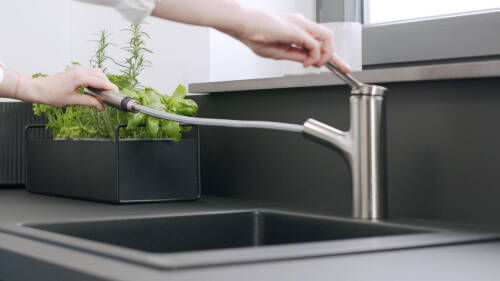 Hansgrohe Zesis M33 Eviye Bataryası Çekilebilir El Duşu 2jet sBox ile Paslanmaz Çelik 74803800 - 2