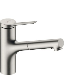 Hansgrohe Zesis M33 Eviye Bataryası Çekilebilir Gaga 2jet Paslanmaz Çelik 74800800 - 1