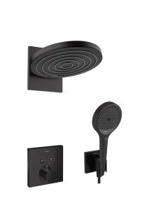 Hansgrohe ShowerSelect Termostatik Ankastre Duş Sistemi Mat Siyah - Hansgrohe Set