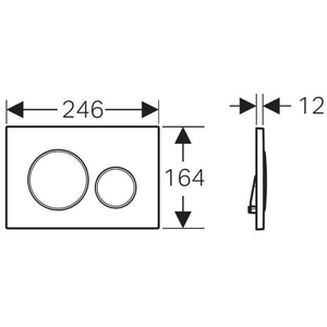 Geberit Sigma20 Kumanda Kapağı Mat Krom/Parlak/Mat Krom 115.882.JQ.1 - 2