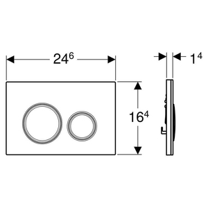 Geberit Sigma21 Kumanda Kapağı Beyaz Cam/Krom 115.884.SI.1 - 2