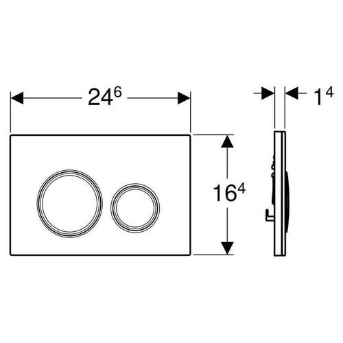 Geberit Sigma21 Kumanda Kapağı Beyaz Cam/Krom 115.884.SI.1 - 2